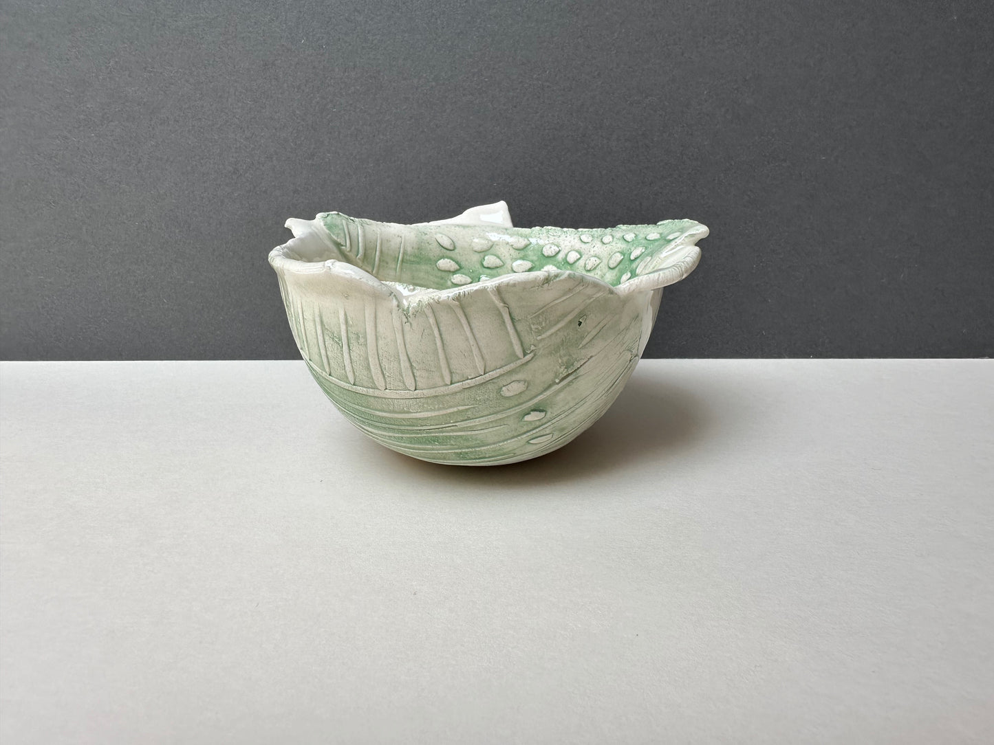 Small Green textured bowl