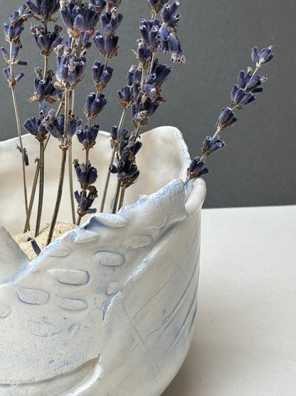 Blue Textured Bowl