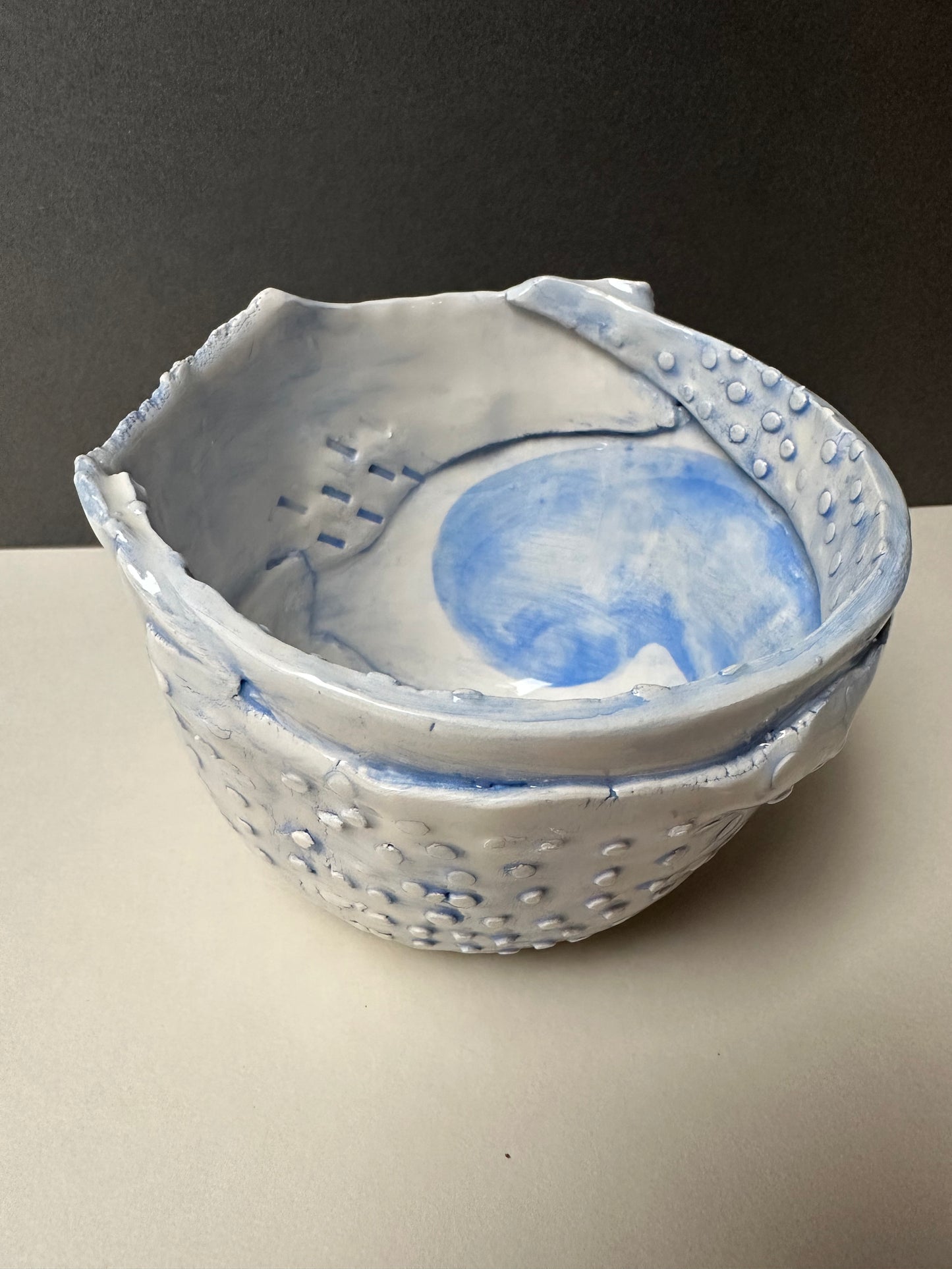 Small Blue textured bowl