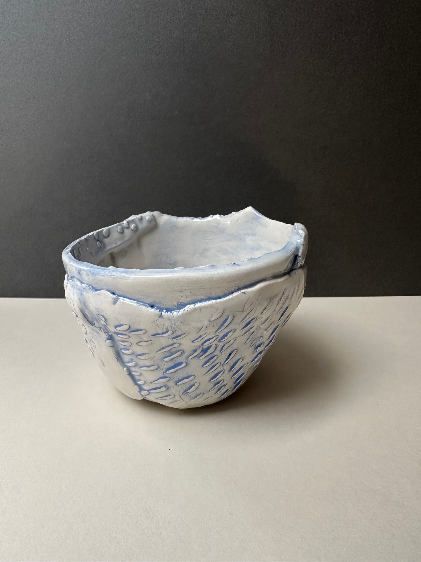 Small Blue textured bowl