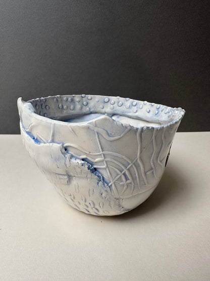 Small Blue textured bowl