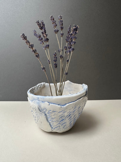 Small Blue textured bowl