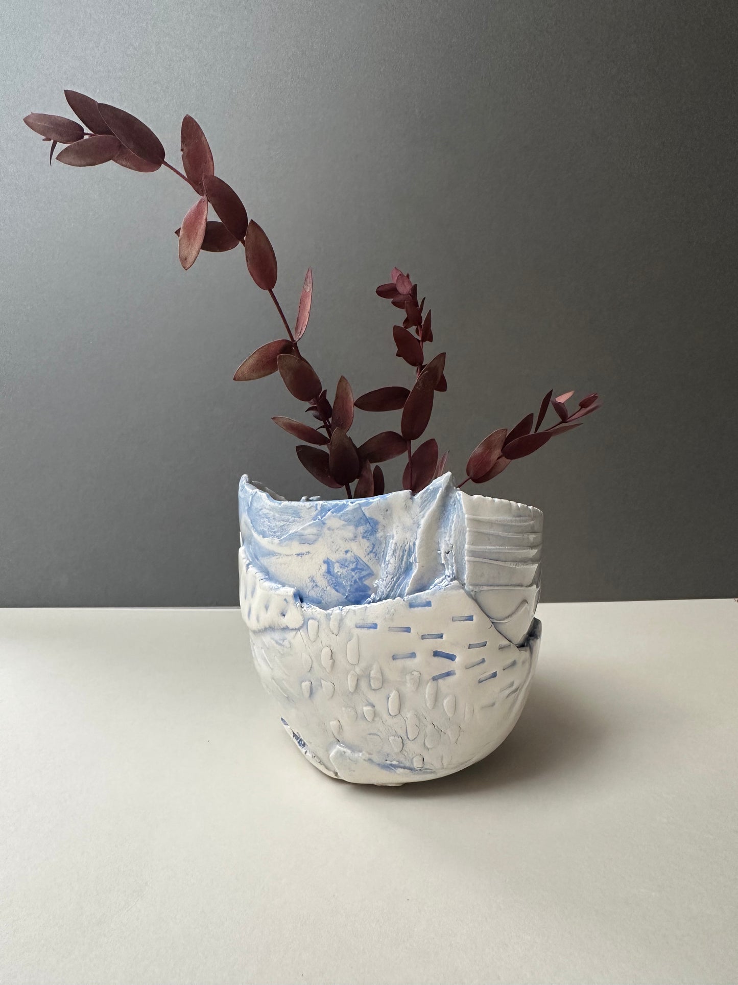 Small Blue textured bowl