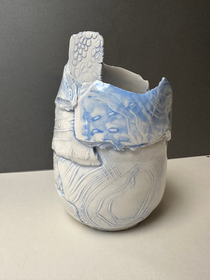 Medium Blue textured bowl