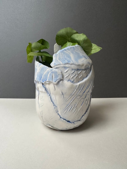 Medium Blue textured bowl