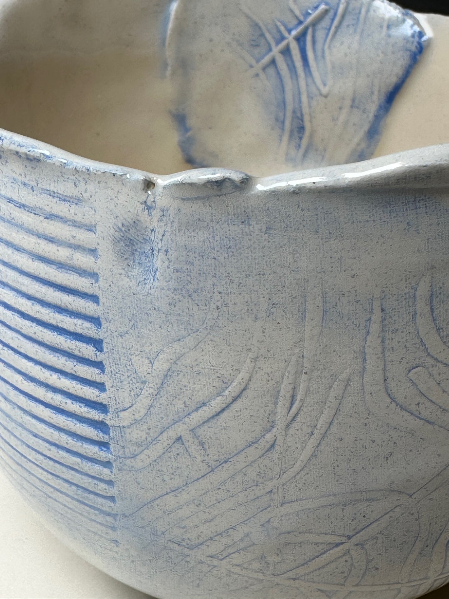 Textured Blue Bowl